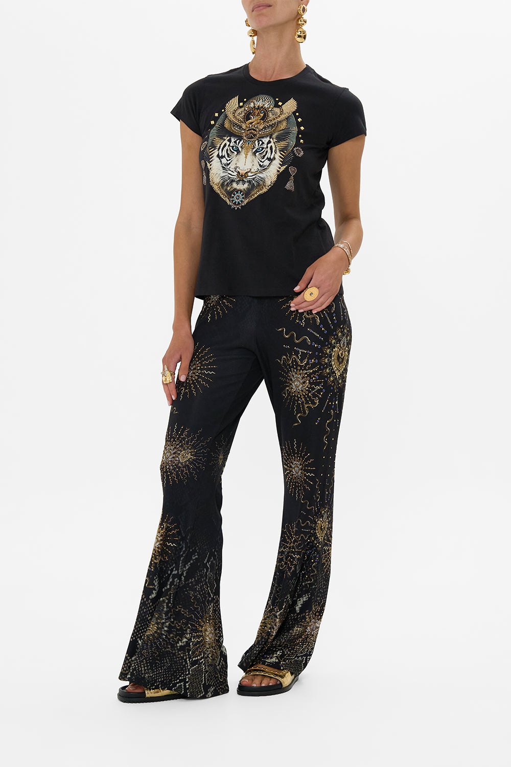 JERSEY FLARED PANT - 4