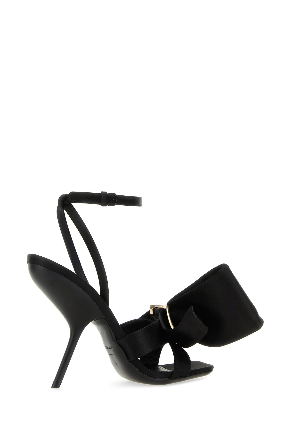 Black satin sandals - 3