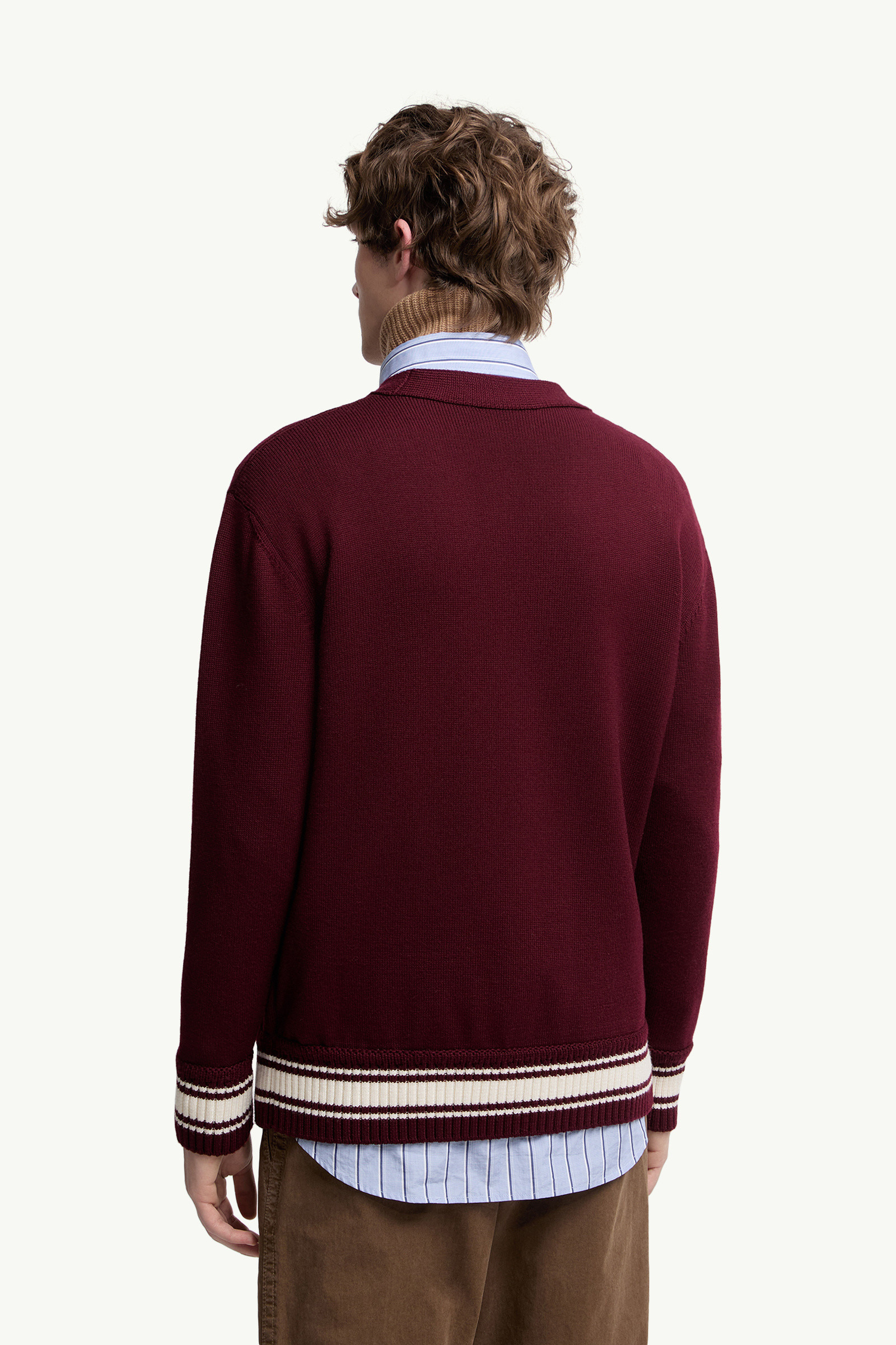 Embroidered Monogram Wool Cardigan - 5