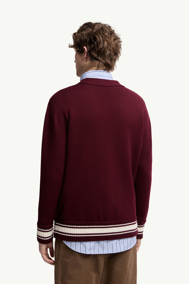 Embroidered Monogram Wool Cardigan 5