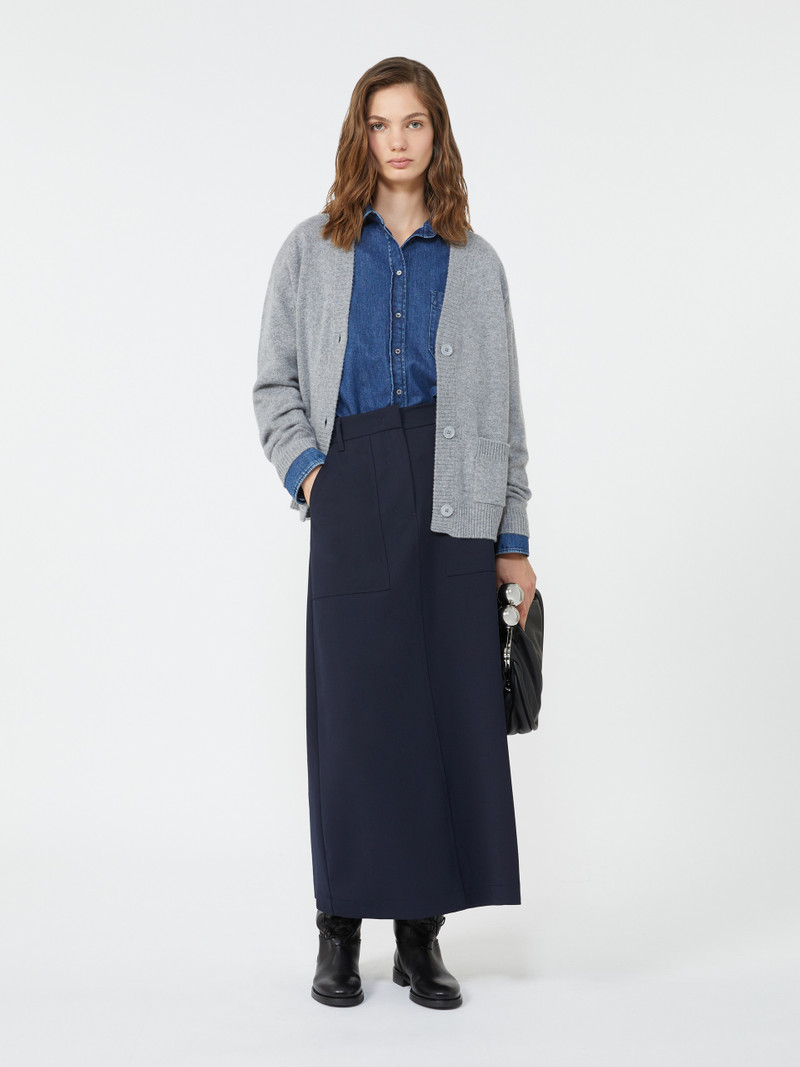 WEEKEND Max Mara ALLER Long wool blend skirt outlook
