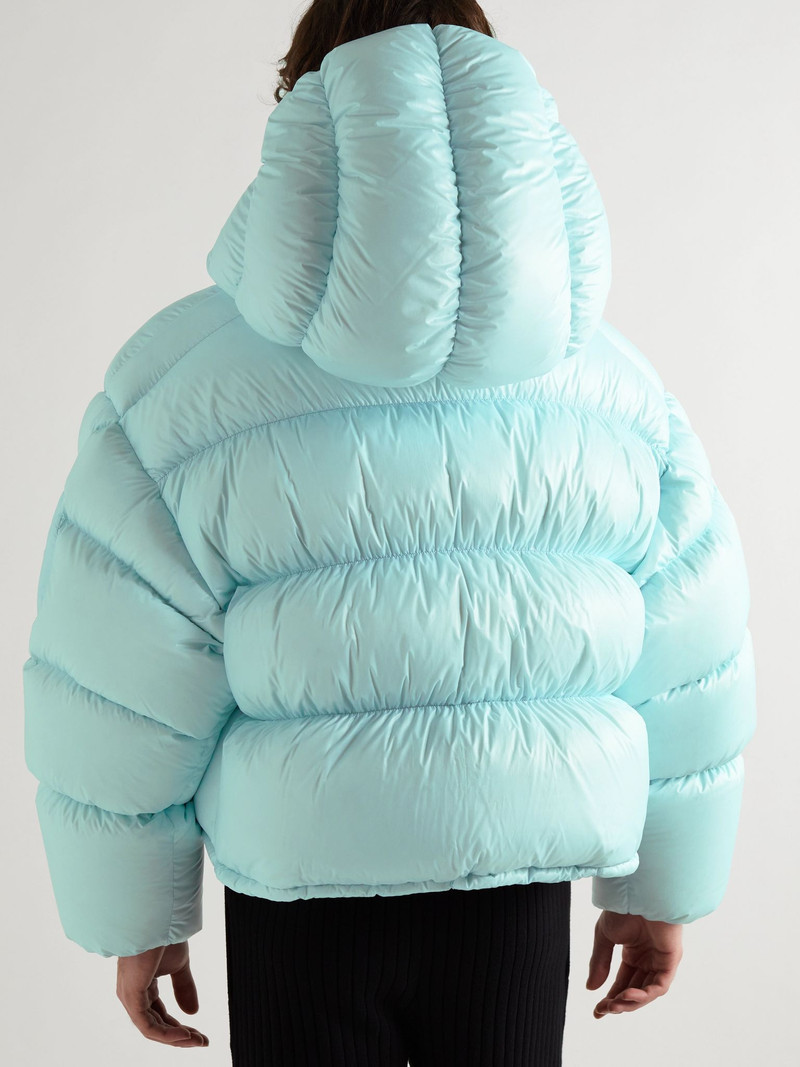 + Dingyun Zhang Josa Logo-Appliquéd Quilted Shell Hooded Down Jacket Blue 3