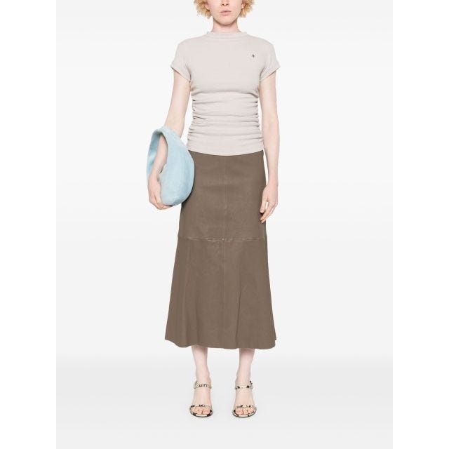 Simoas leather maxi skirt - 2