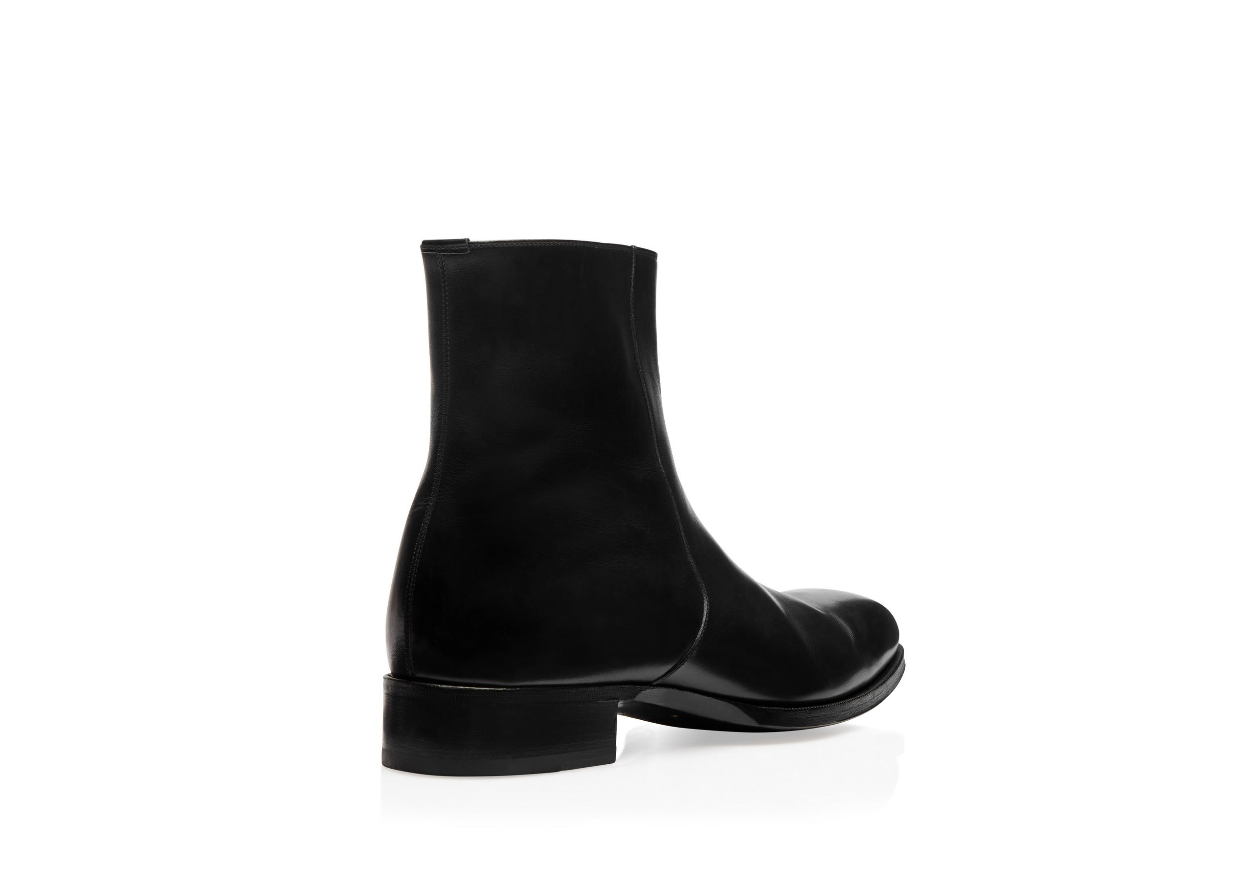 BURNISHED LEATHER ELKAN ZIP BOOT - 3
