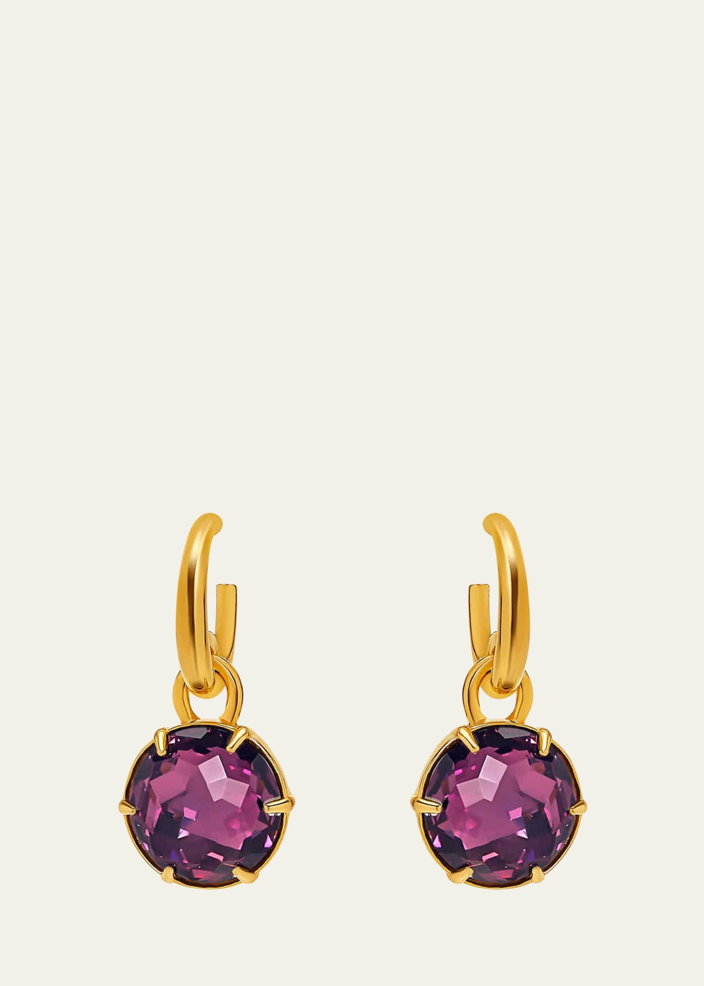 Crystal Mini Hoop Earrings - 1