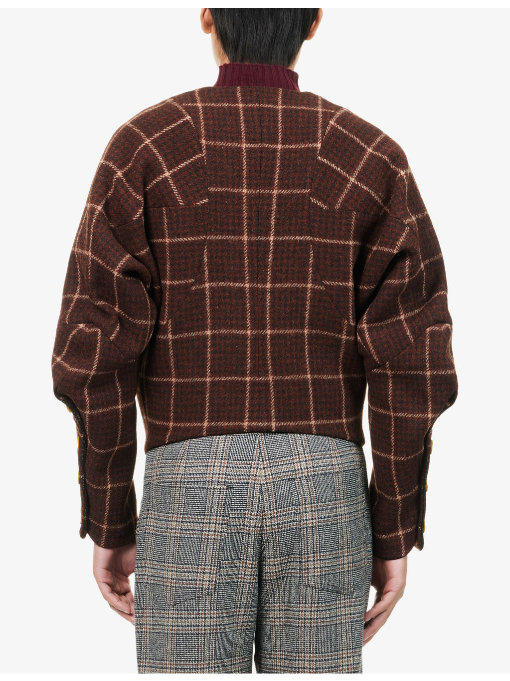 Pourpoint Checked Wool Jacket - 4