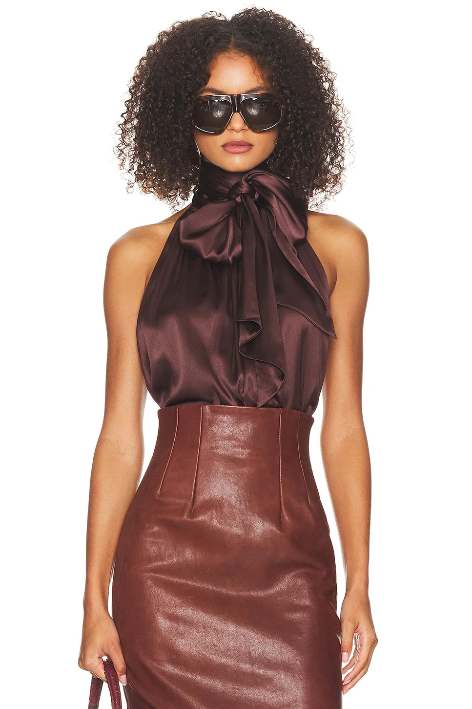 Silk Charmeuse Halter Top - 1