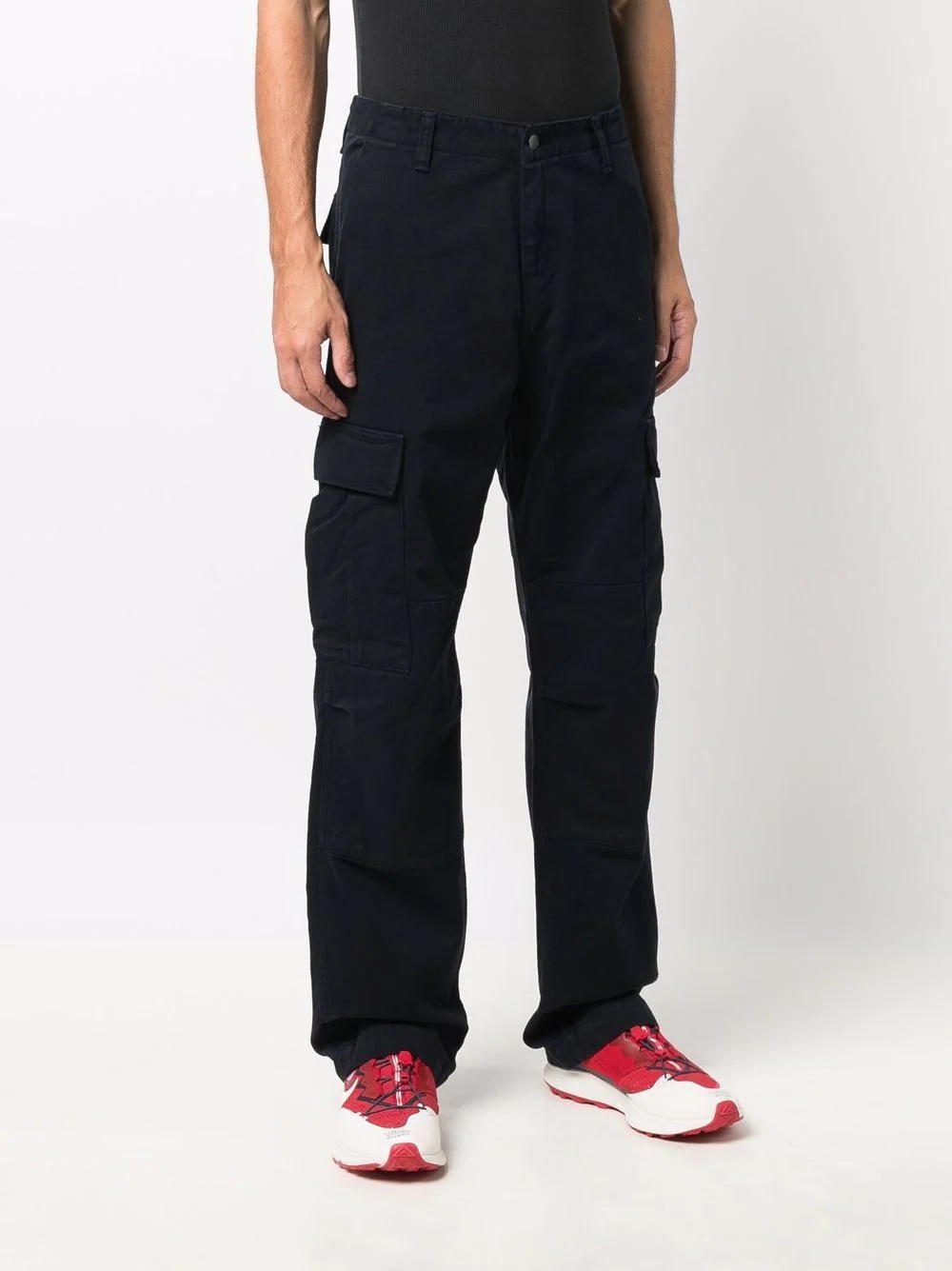 straight-leg cargo trousers - 3