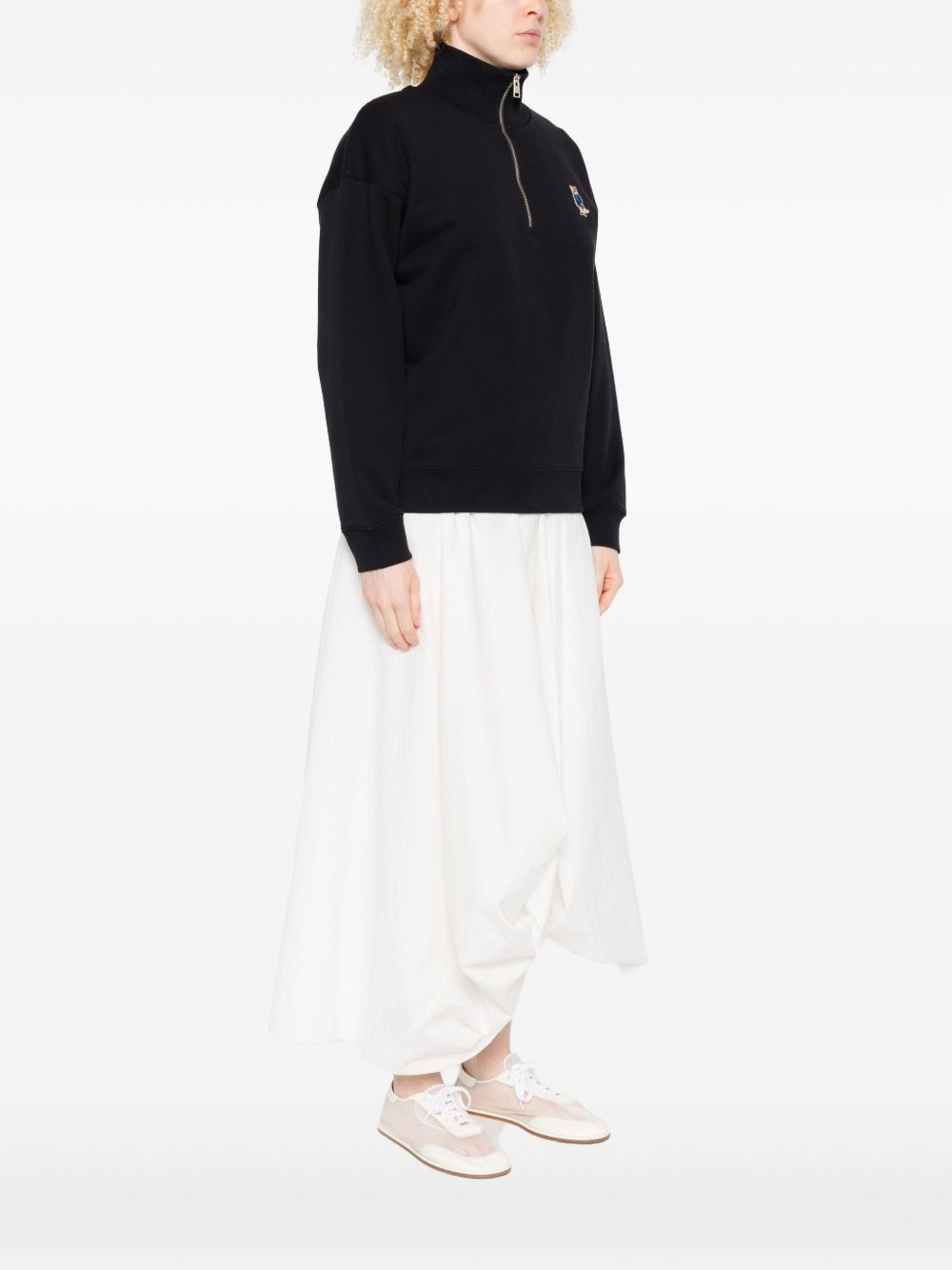 embroidered-logo sweatshirt - 3