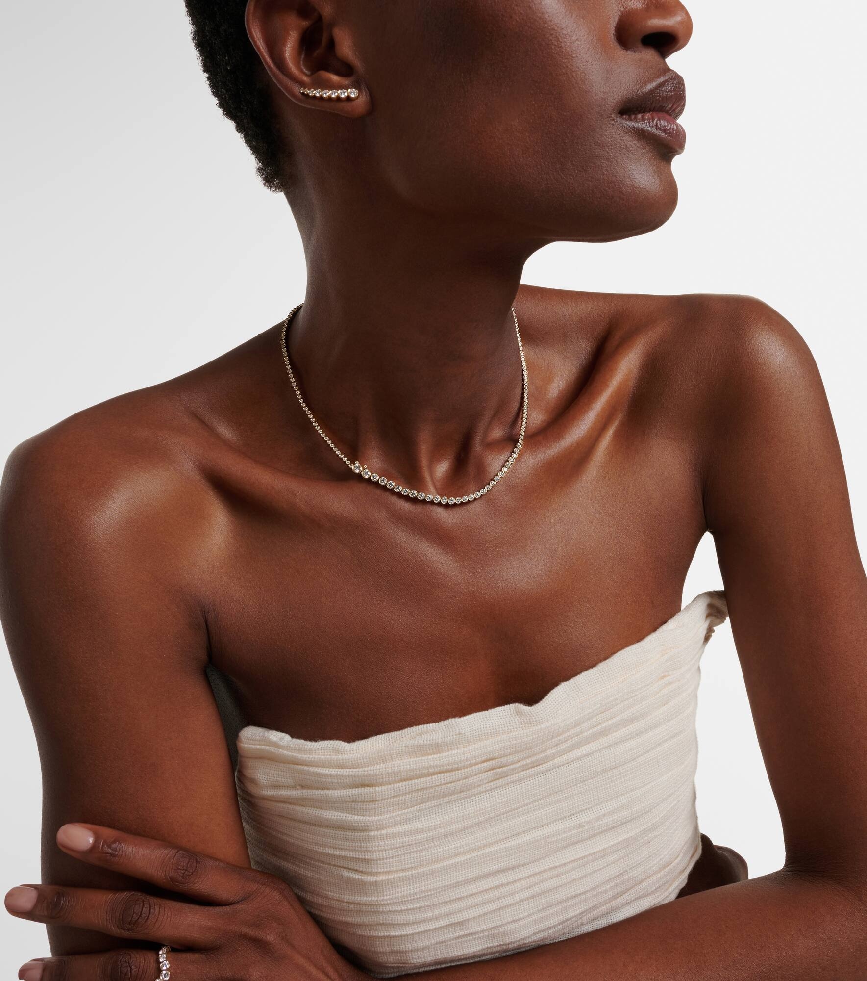 Collier De Tennis 18kt gold necklace with diamonds - 2