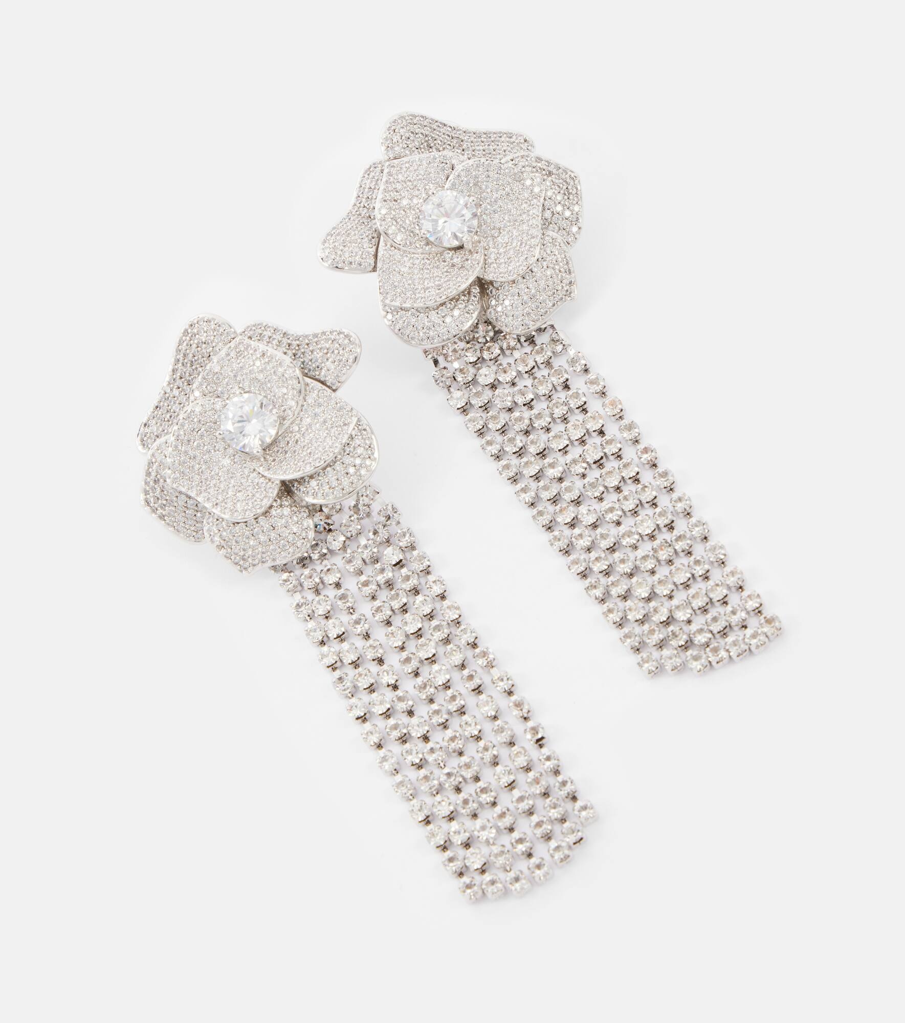 Crystal-embellished drop earrings - 4