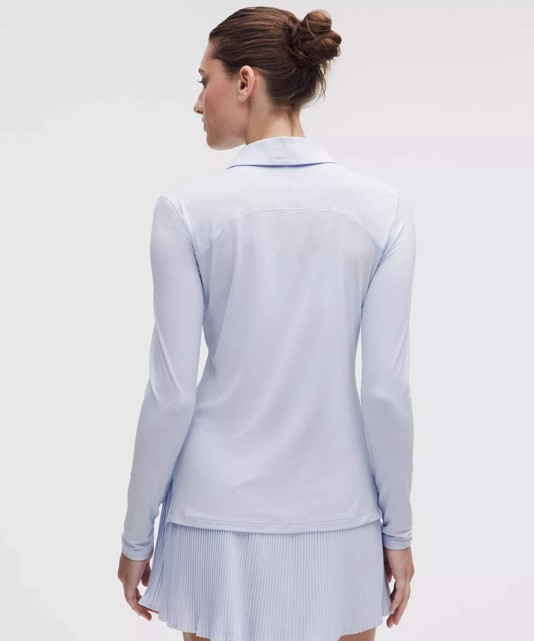 Quick-Dry Long-Sleeve Polo Shirt *Straight Hem - 3