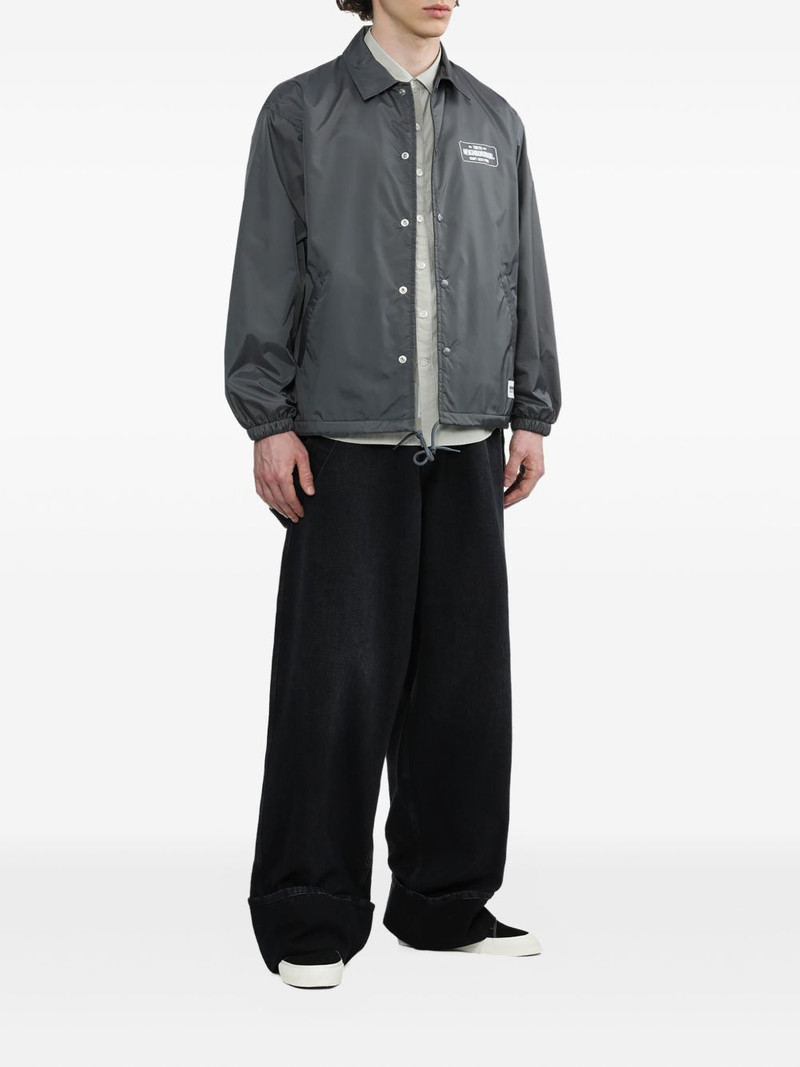 NEIGHBORHOOD logo-patch button-fastening jacket outlook