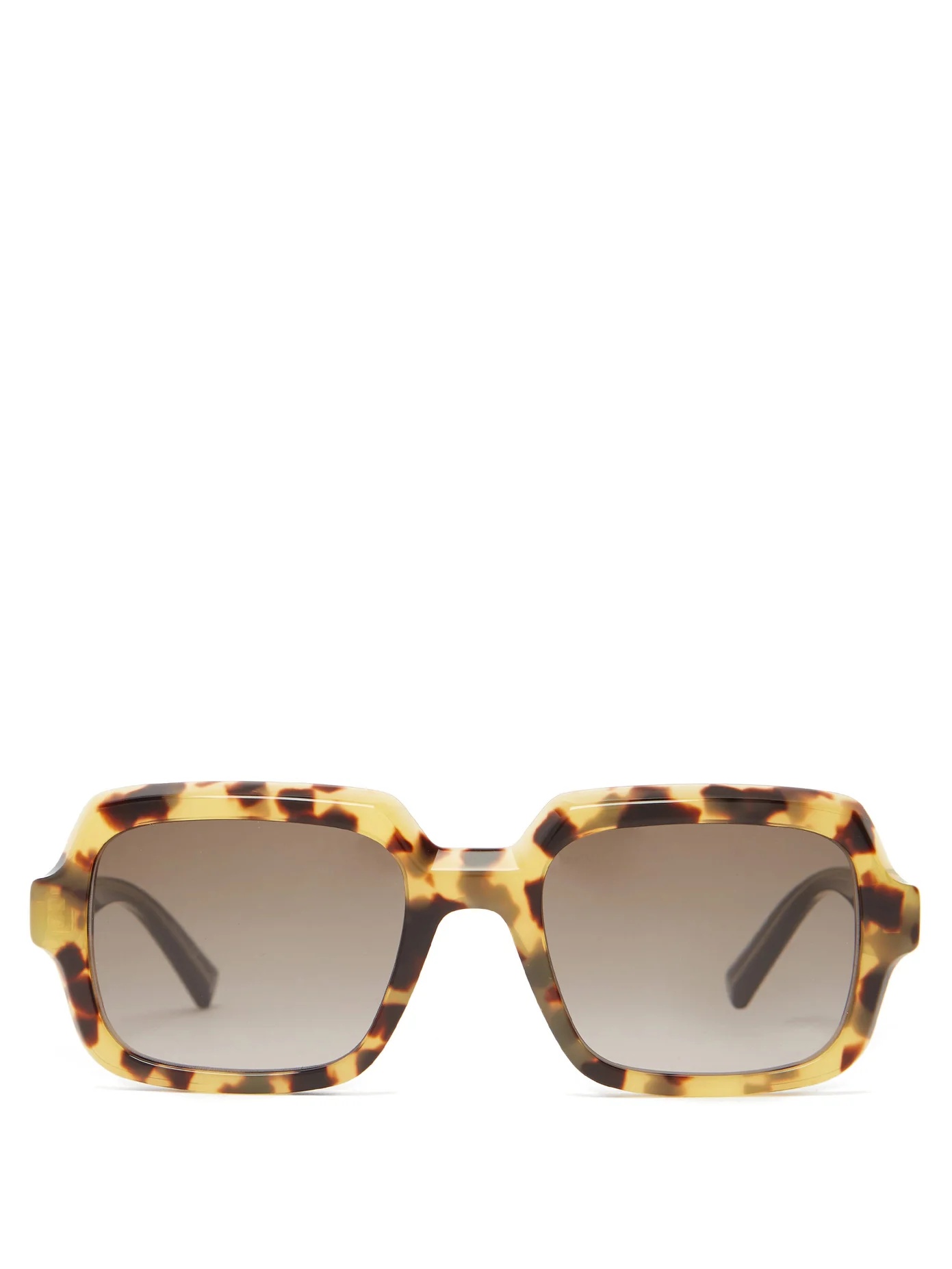 Oversized squared tortoiseshell-acetate sunglasses - 1