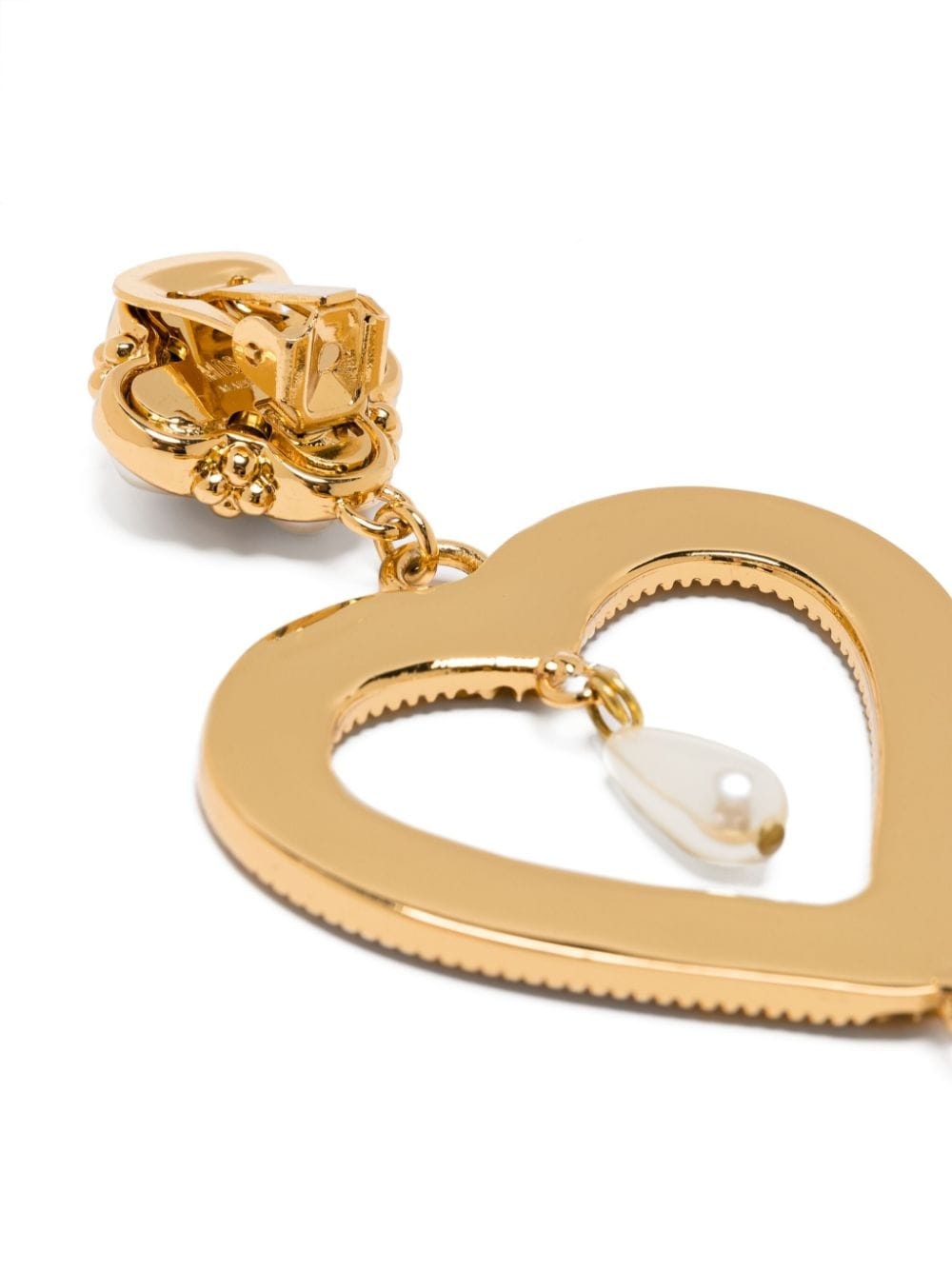 heart-shaped clip-on earrings - 3