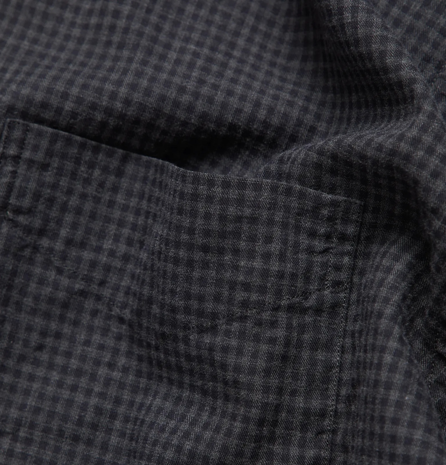 Button-Down Collar Checked Cotton Shirt - 3