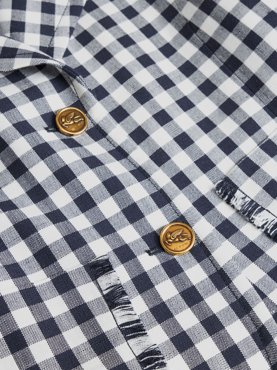SHORT GINGHAM JACKET - 6