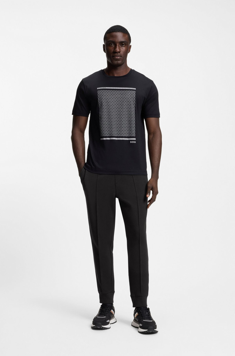 BOSS PIPING-DETAIL TRACKSUIT BOTTOMS IN A COTTON BLEND outlook