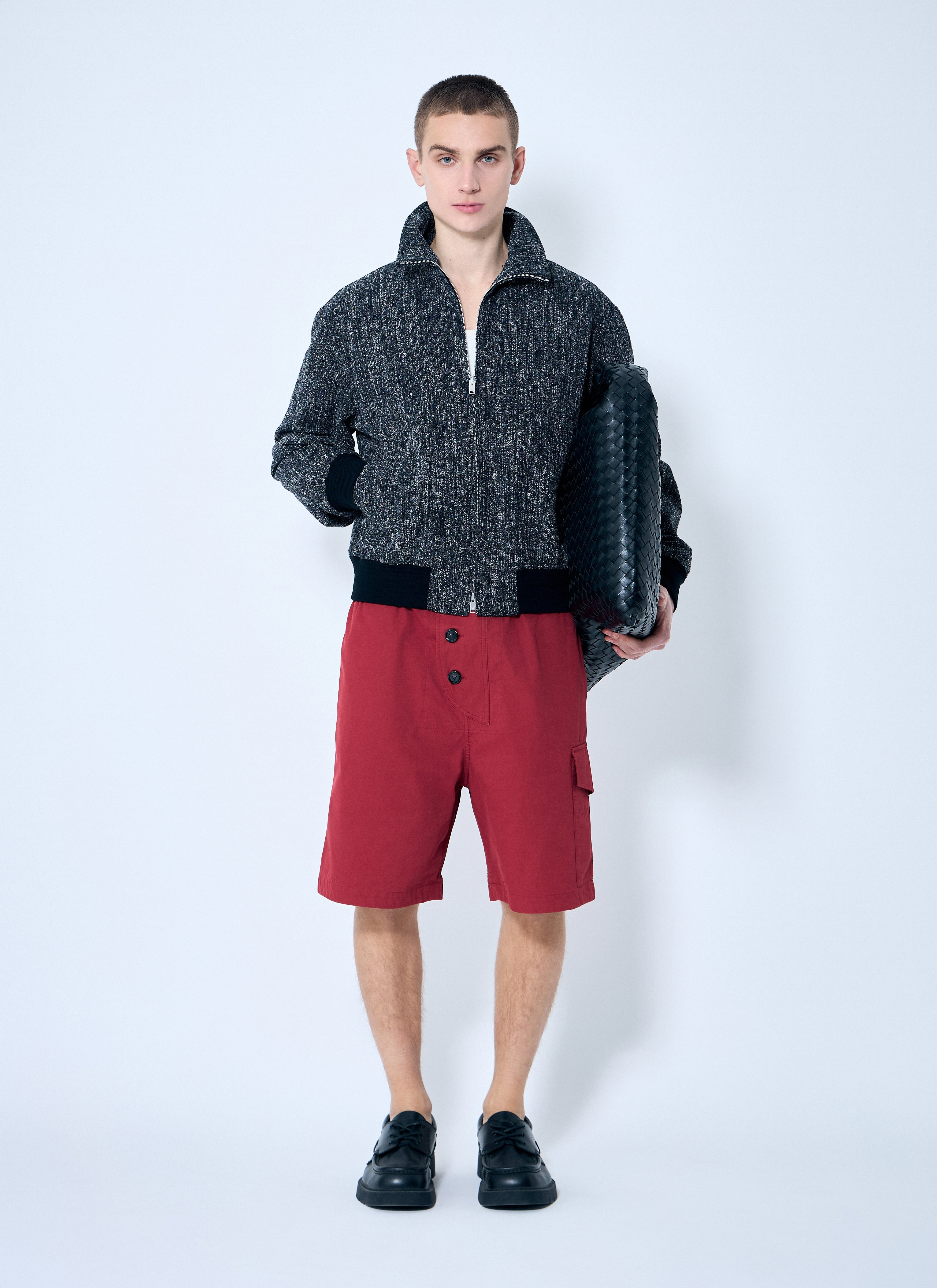 Bottega Veneta Men Light Cotton Twill Shorts - 2