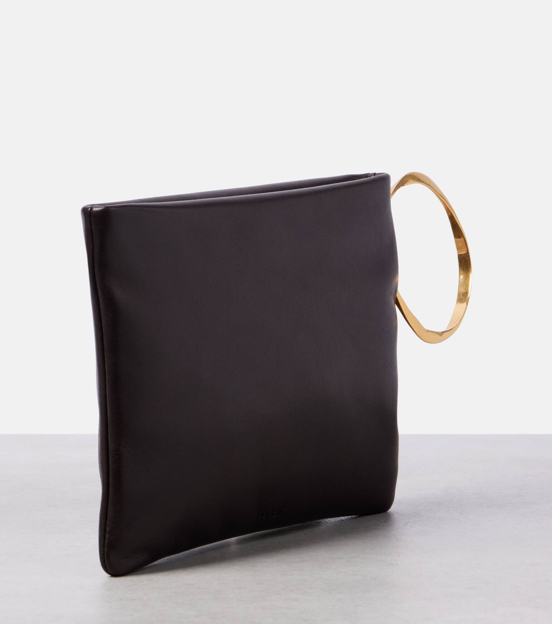 Square Bracelet leather clutch - 4