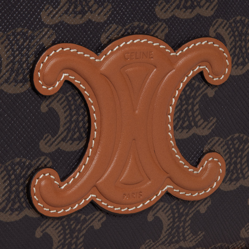 MINI CAMERA SHOULDER BAG CUIR TRIOMPHE in TRIOMPHE CANVAS and calfskin 5