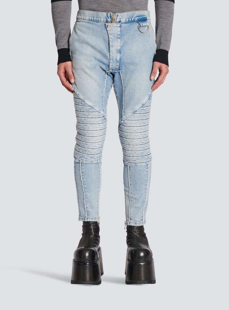 Ribbed cotton slim-fit jeans 5