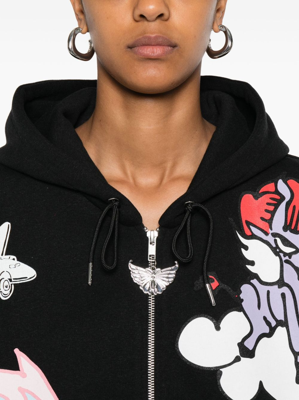 Flying High graphic-print zip-up hoodie - 5