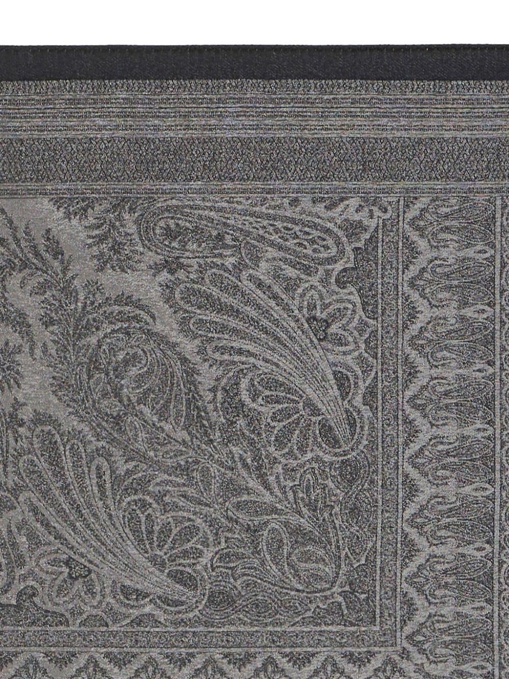 paisley-print silk-blend pocket scarf - 2