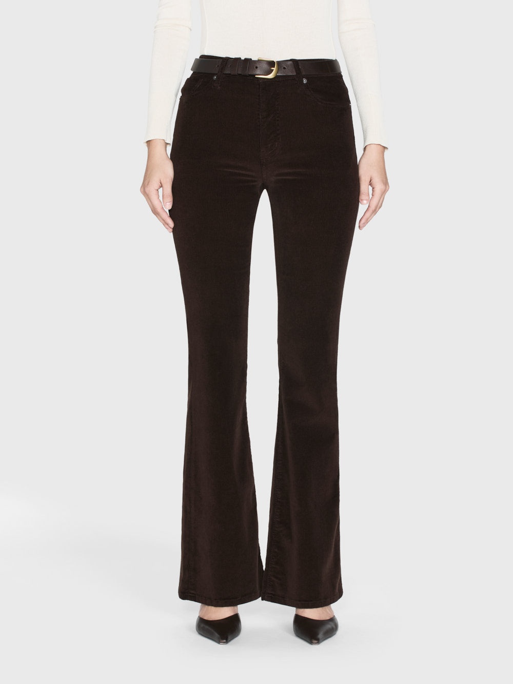 Le Easy Flare Corduroy in Espresso - 3