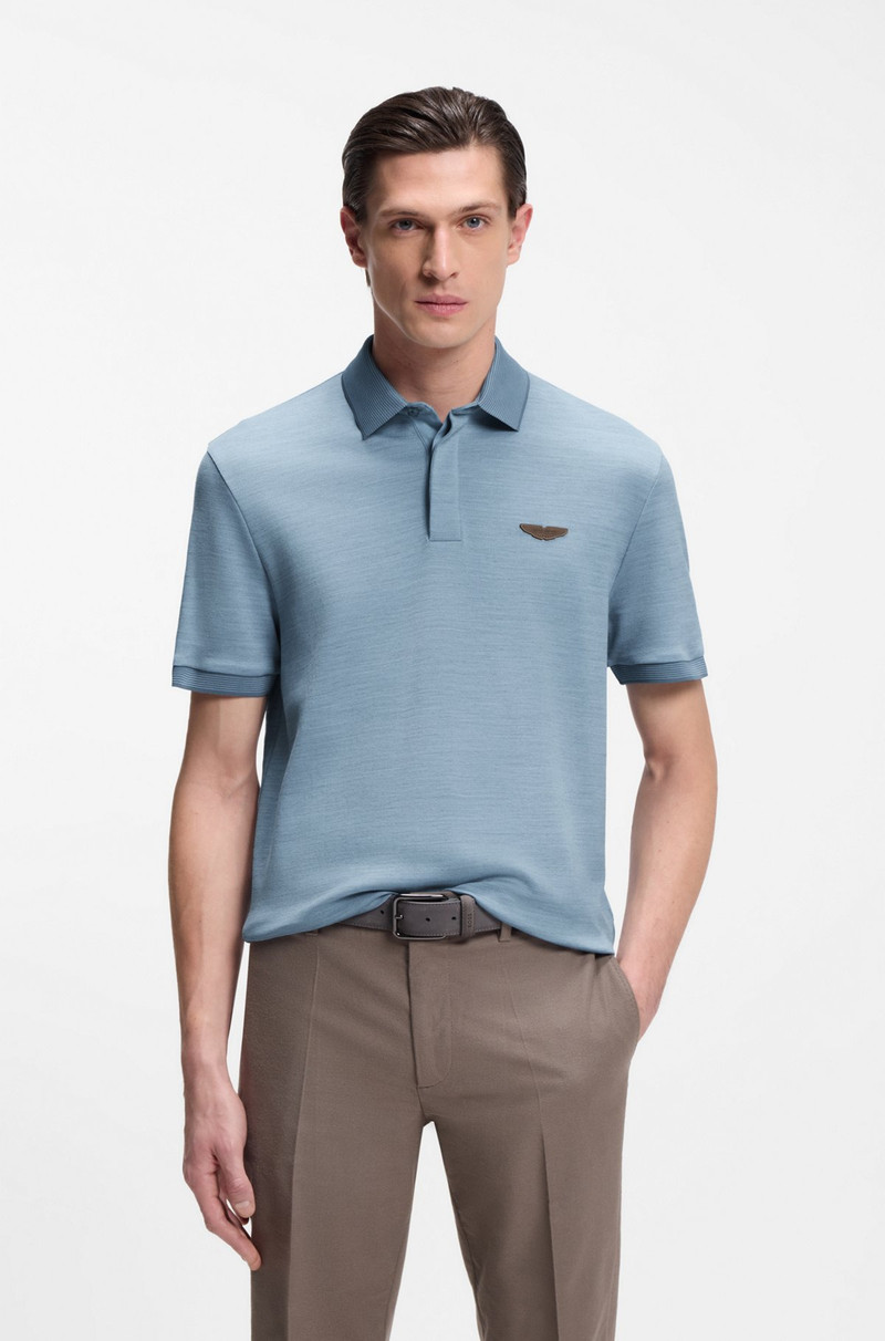 BOSS X ASTON MARTIN POLO SHIRT IN WOOL-COTTON PIQUÉ 2