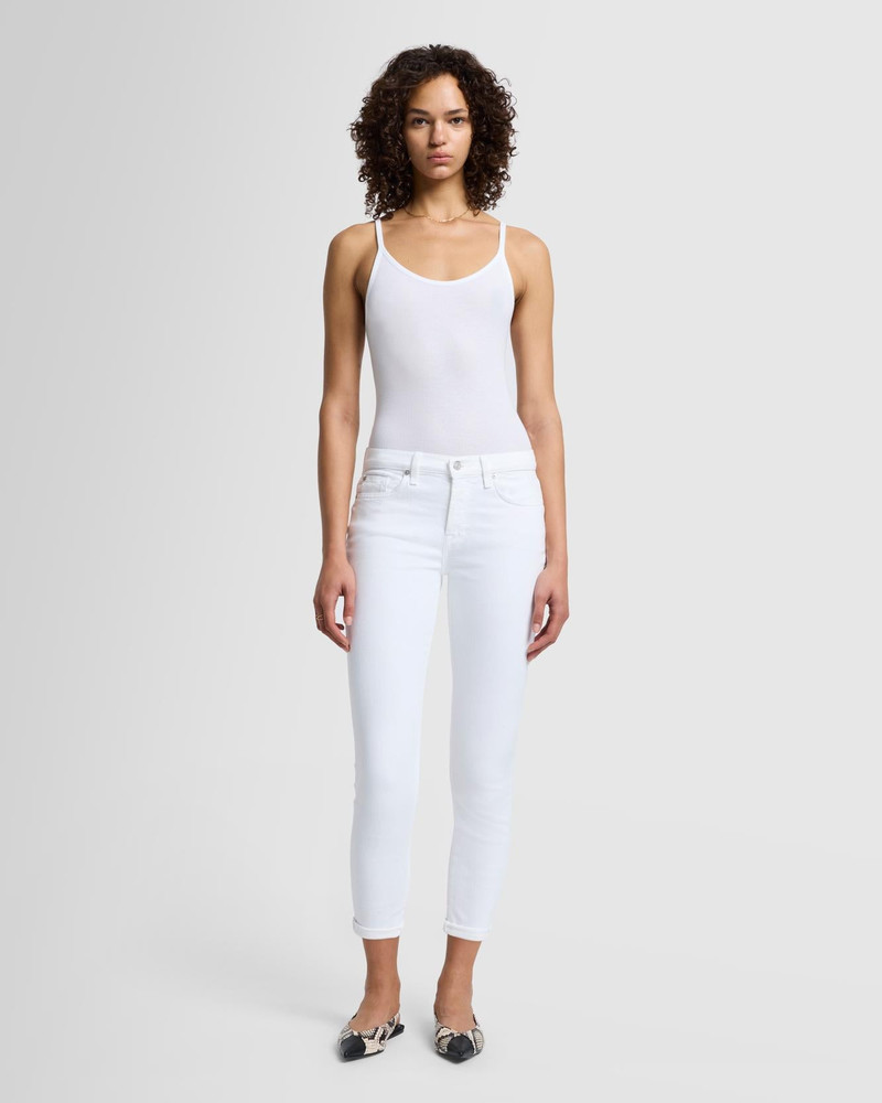 7 For All Mankind Broken Twill Josefina in White outlook