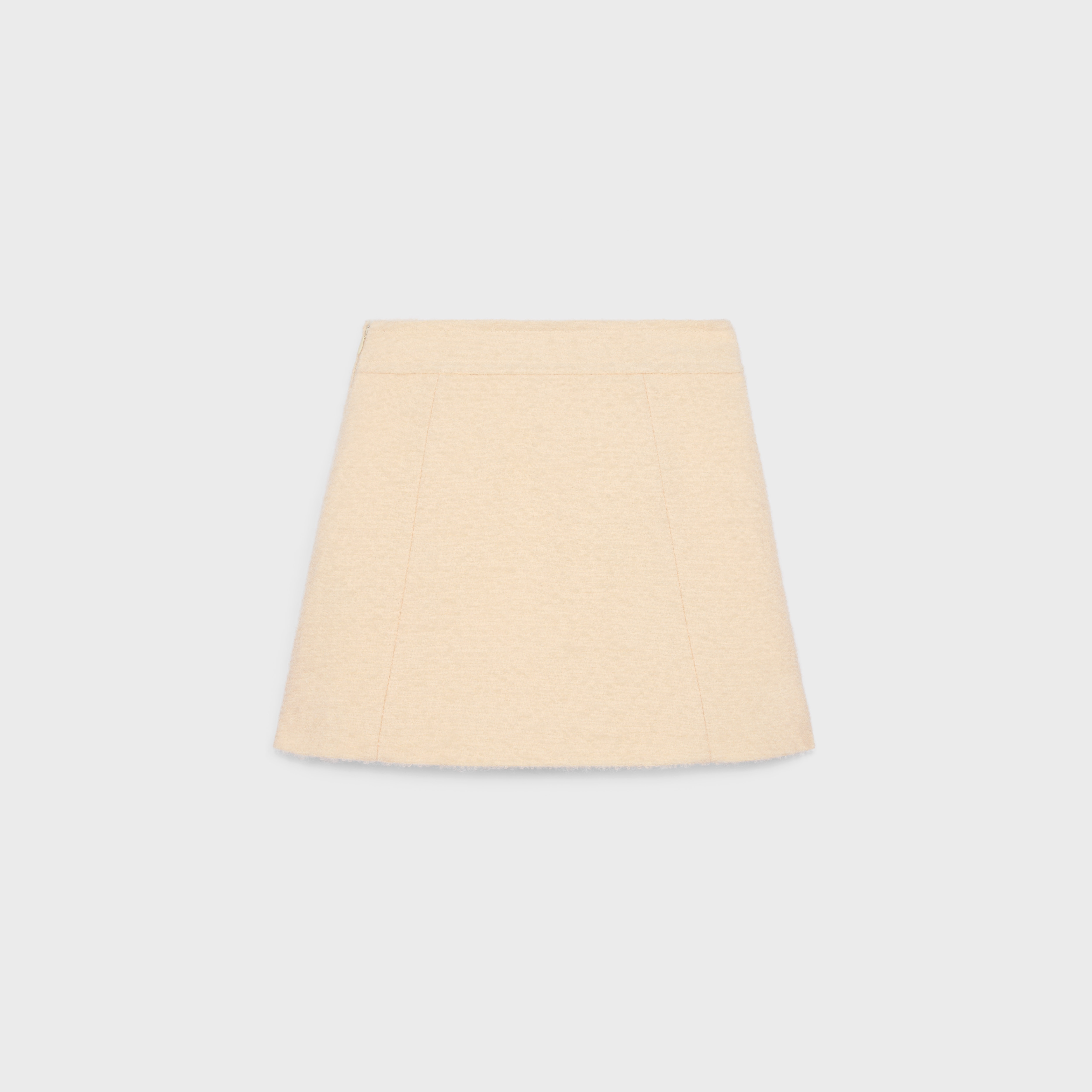 embroidered mini skirt in bouclette natté - 2
