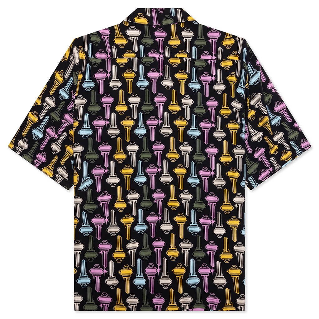KEYS S/S WOVEN SHIRT - BLACK - 2