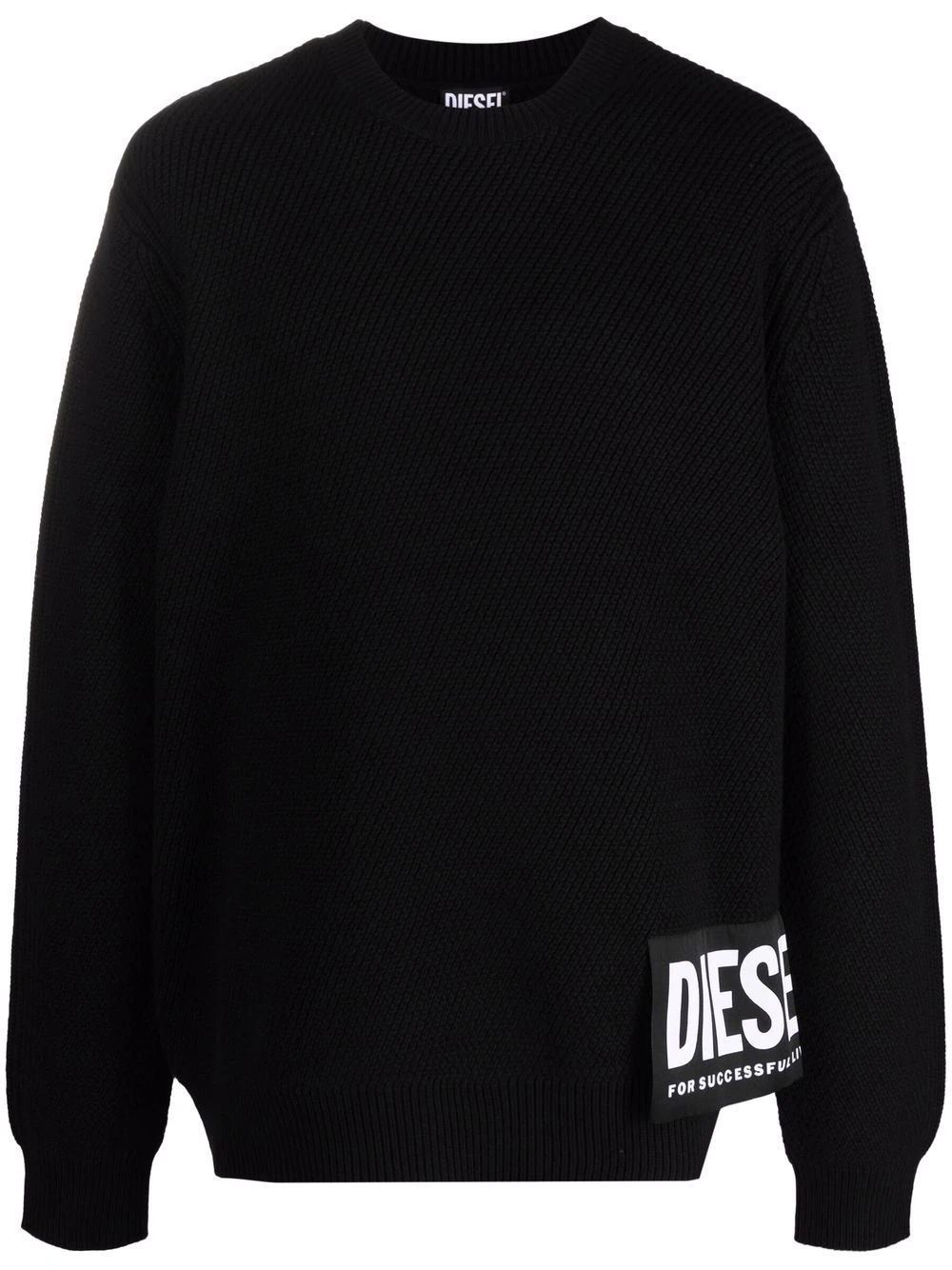 logo-print crew neck sweater - 1