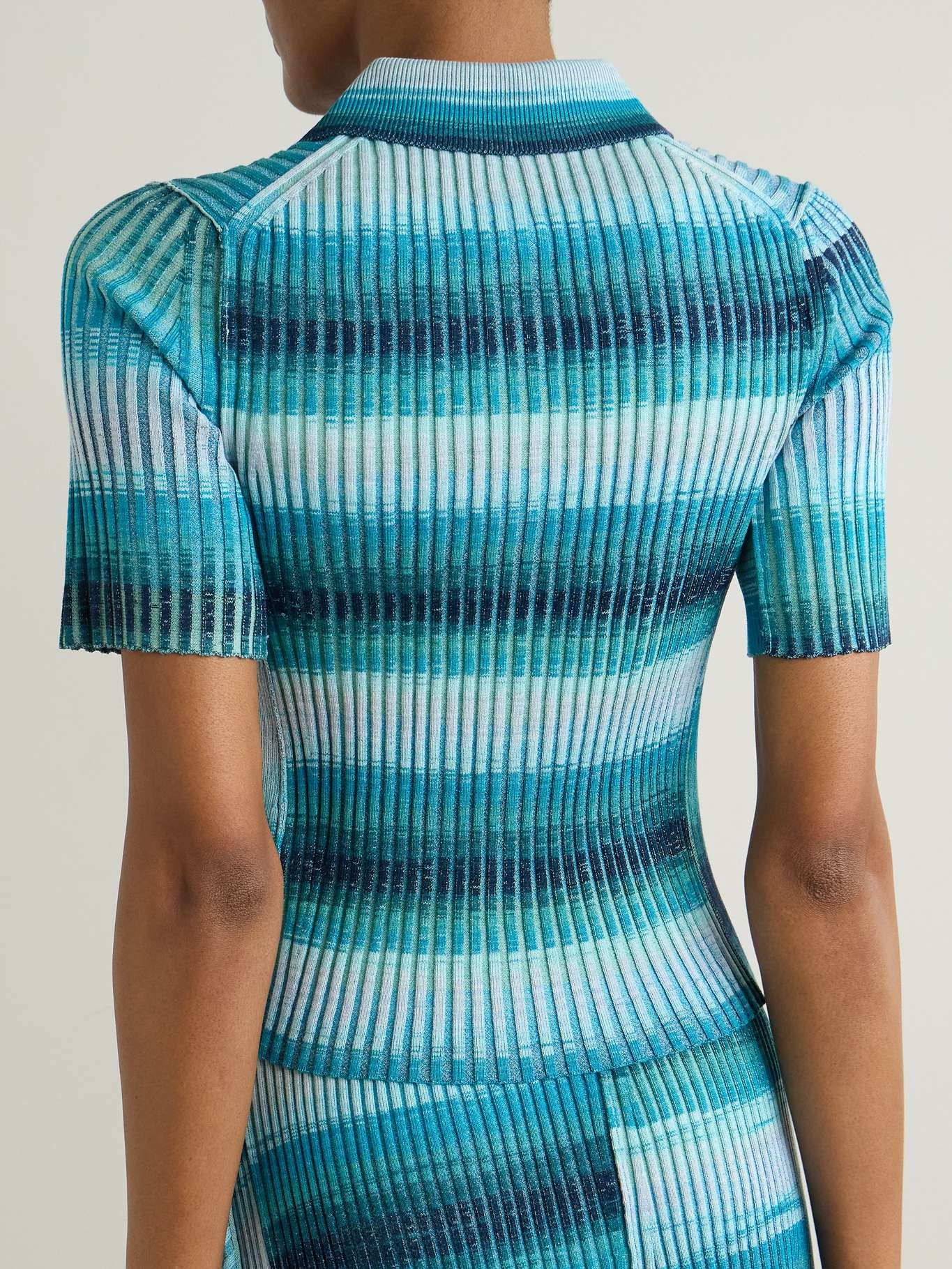 Devina striped ribbed-knit top - 3