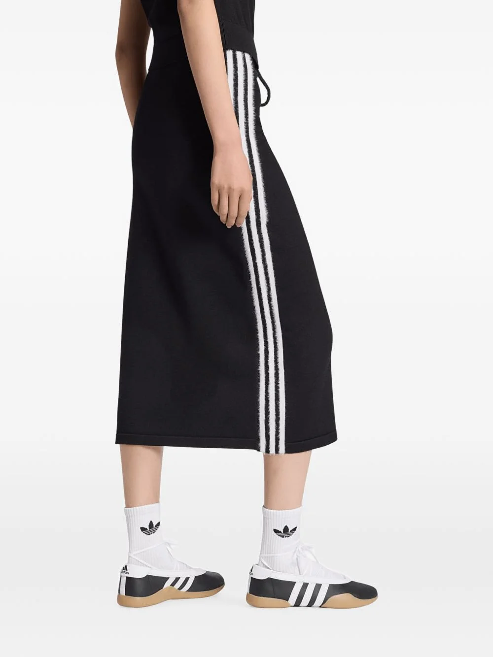 side-stripe midi skirt - 1