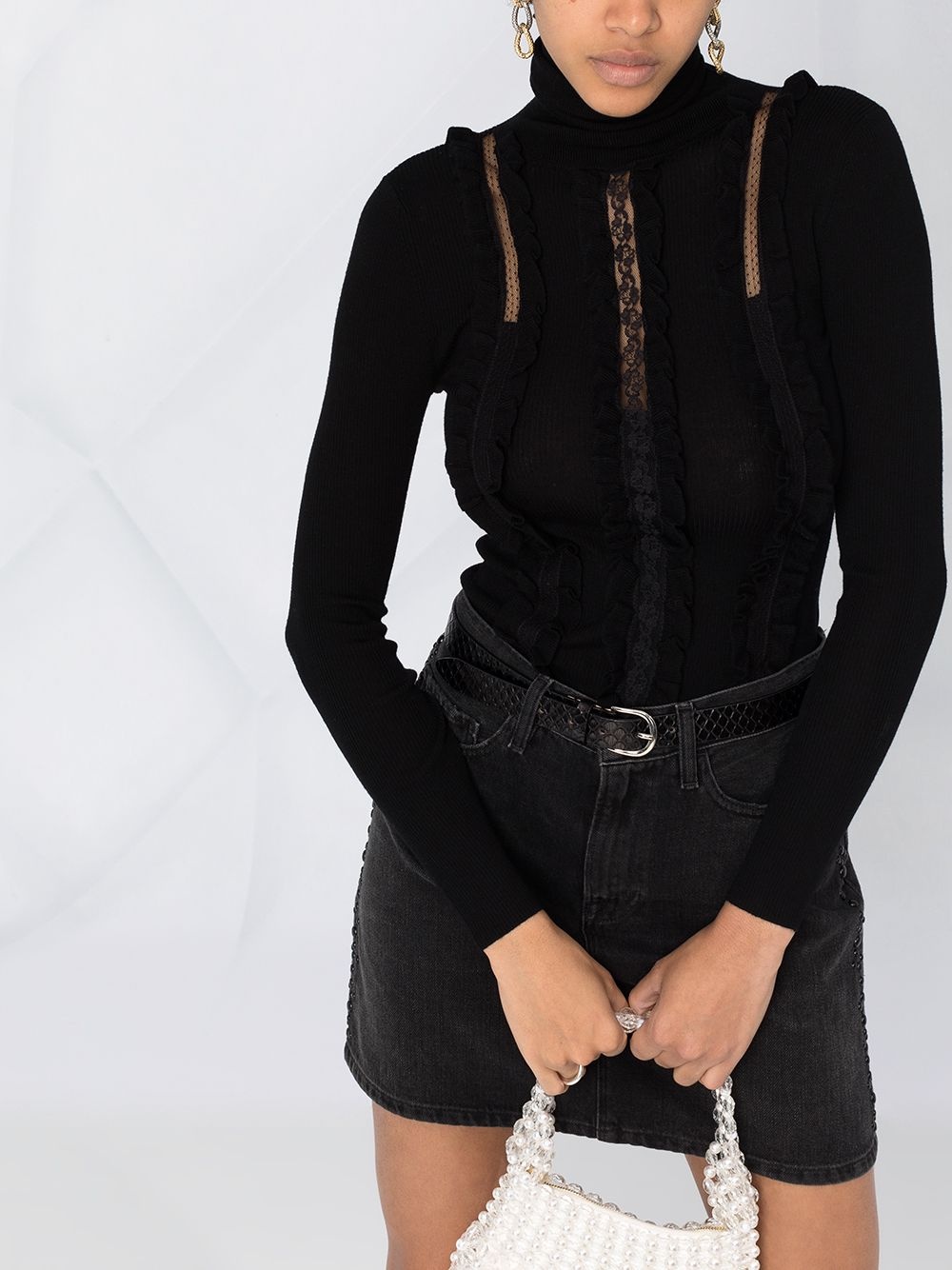 lace cut-out jumper - 5