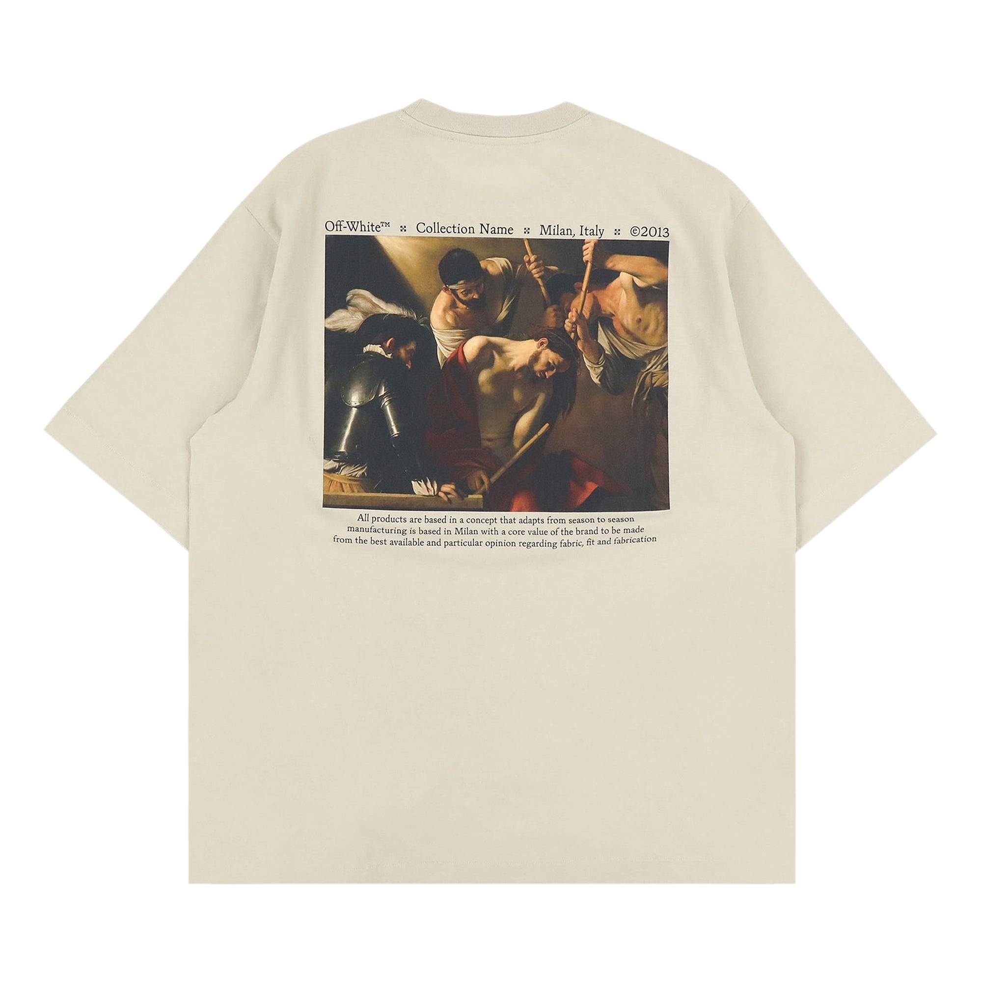 Off-White Caravaggio Crowning Skate Tee 'Dark Sand' - 2