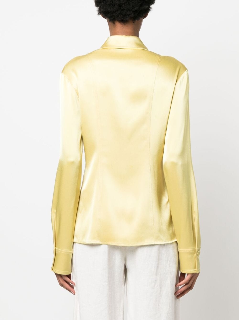 oversize-collar long-sleeve shirt - 4