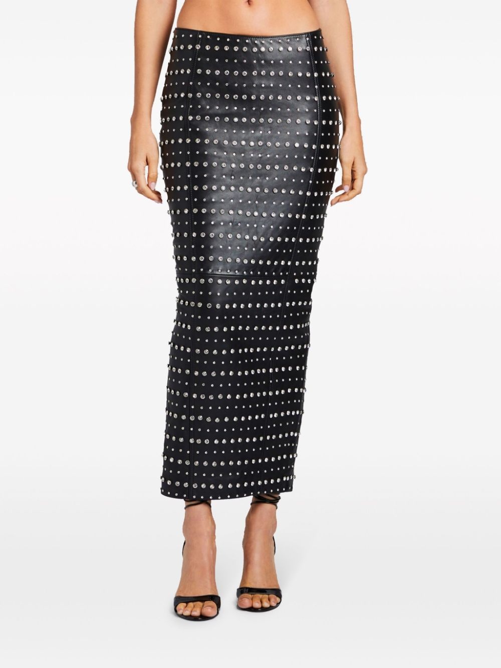Whitley high-waist leather skirt - 5