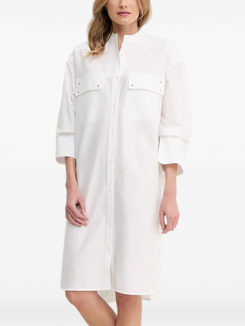 pocket-detail shirt dress 1