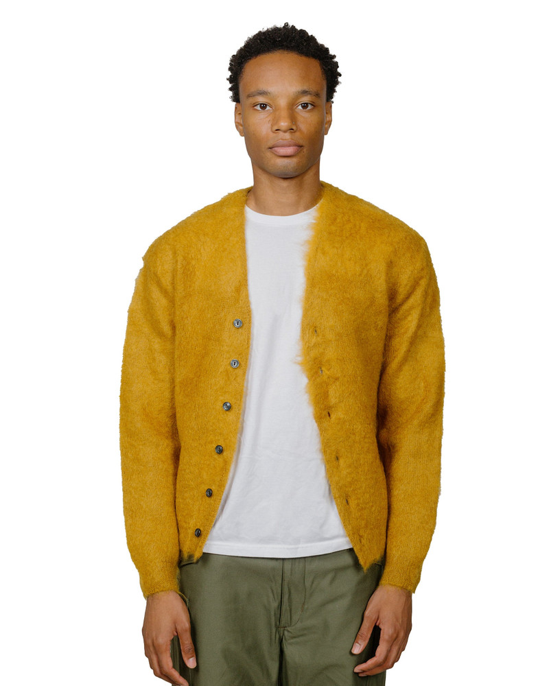 The Real McCoys MC19103 JM Mohair Cardigan Mustard outlook