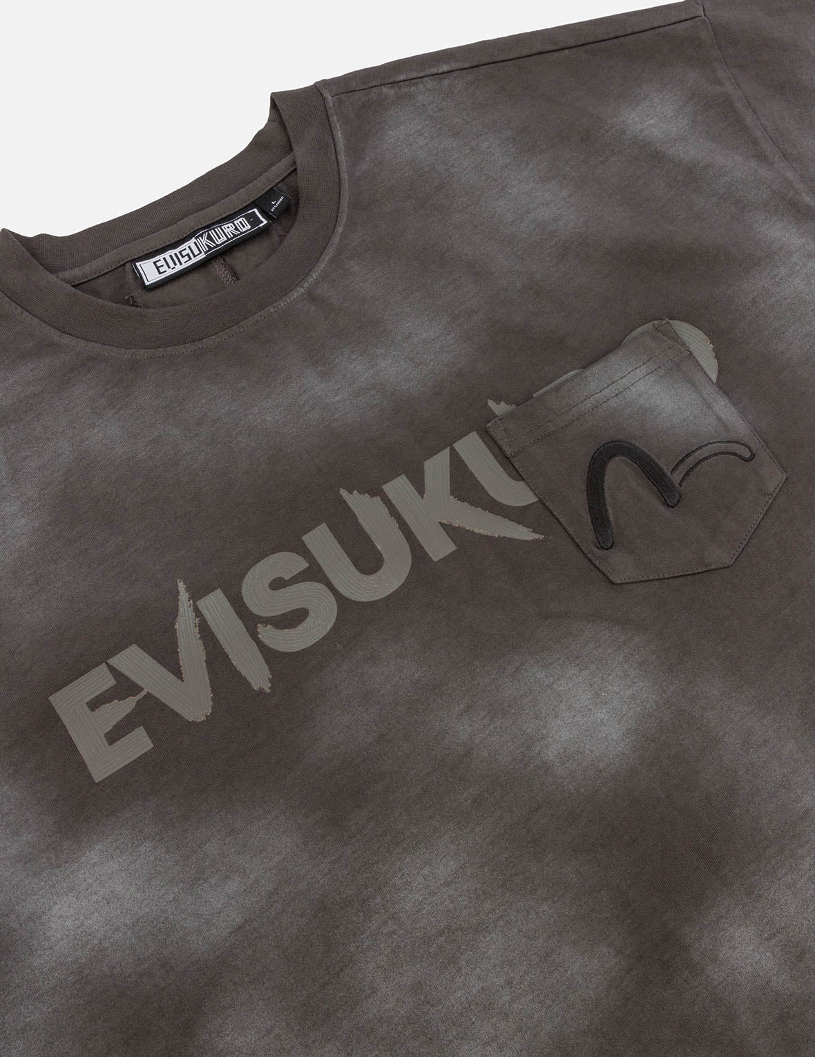 Garment Dyed Calligraphy Logo Print Oversized T-shirt - 8