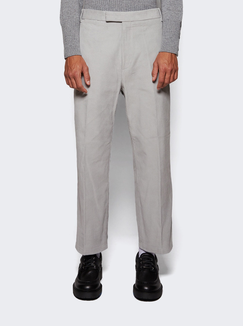Straight Leg Pants Light Grey - 3