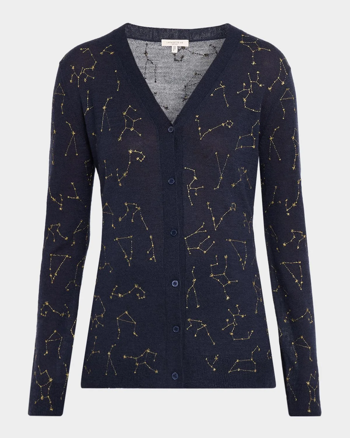 Constellation-Embroidered Cashmere Cardigan - 1