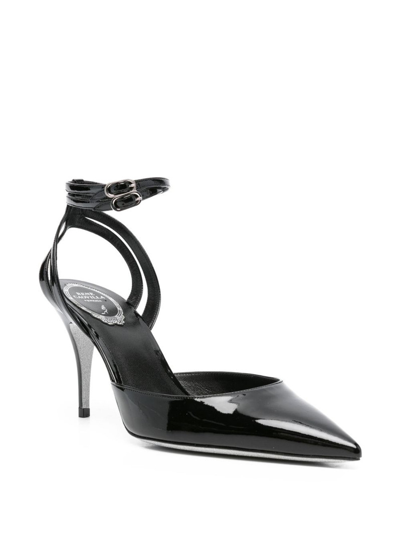 RENE CAOVILLA 80mm leather heeled pumps outlook