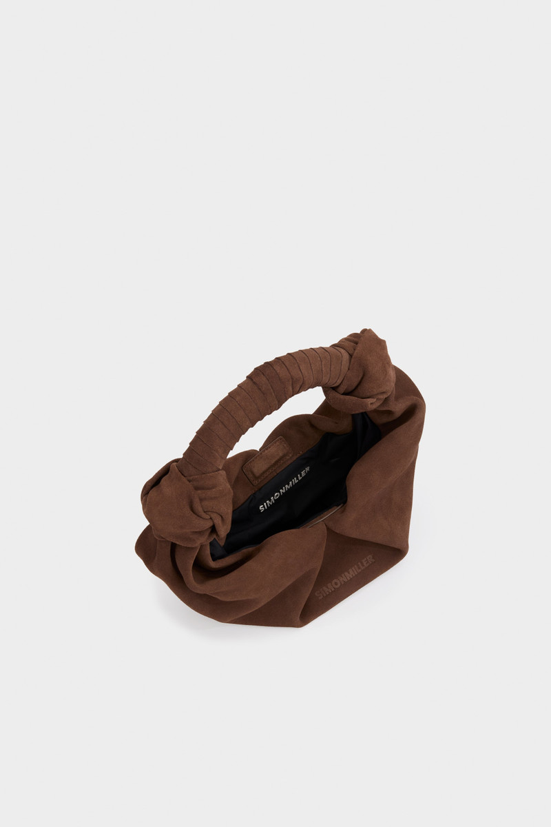 SIMONMILLER Suede Lopsy Bag In Chocolate outlook