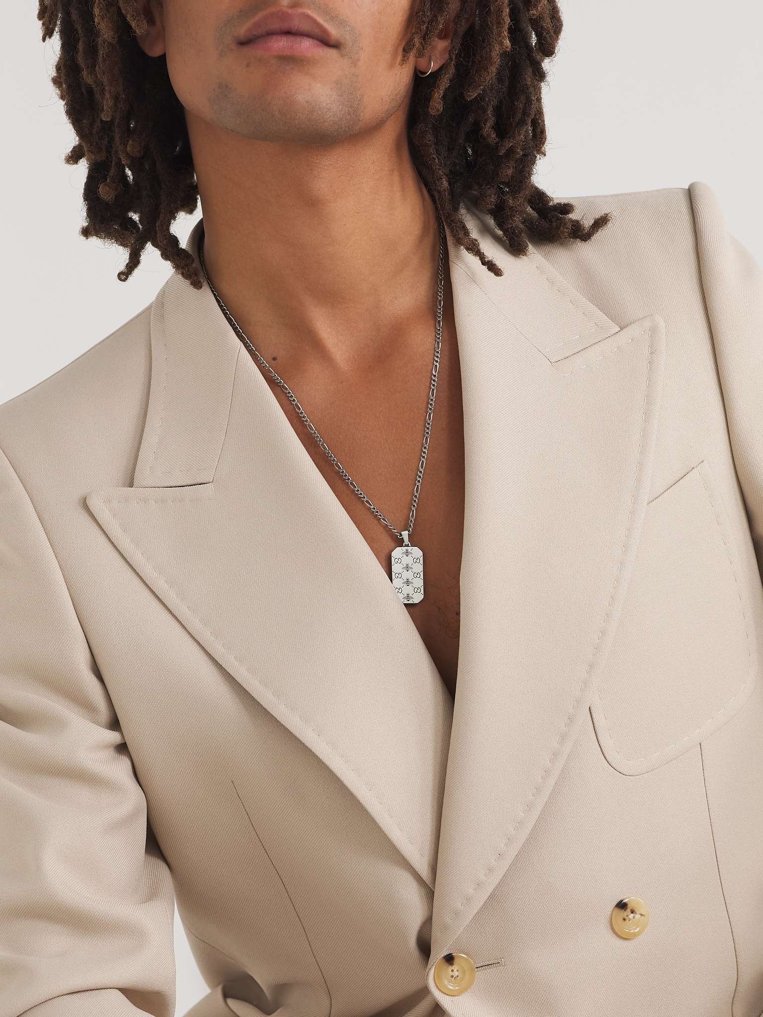 Engraved Silver Pendant Necklace - 3