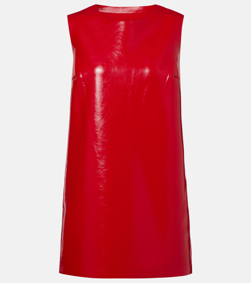Faux patent leather minidress 1