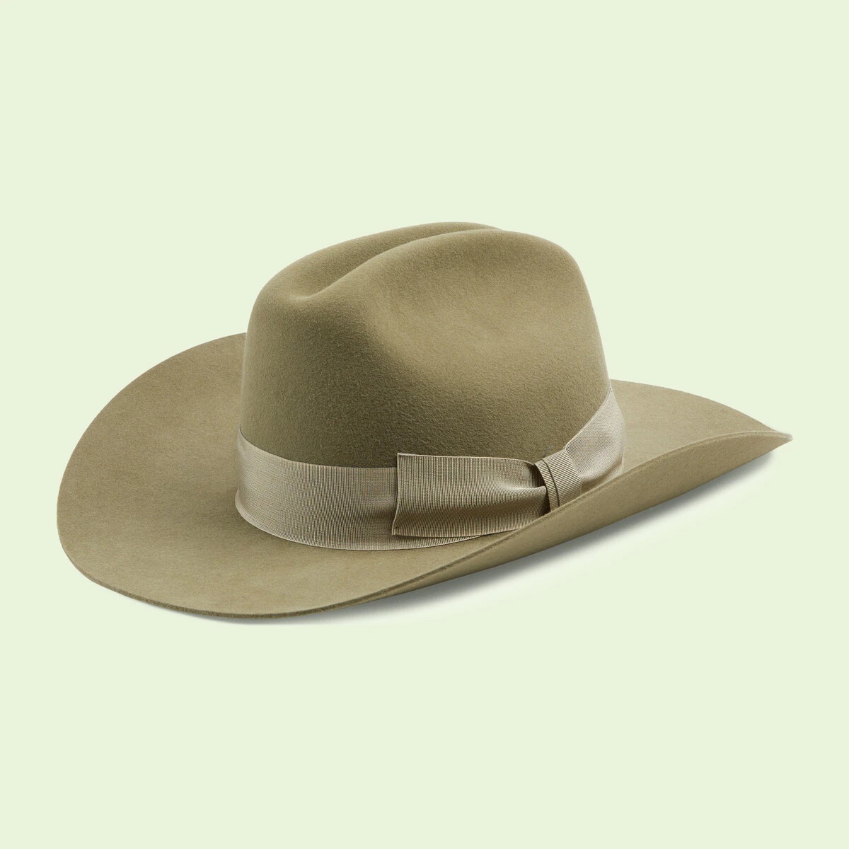 Wide-brimmed felt fedora with Double G - 5